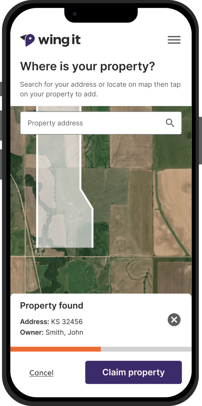 Landowner App for day lease of land on Mobile Phone
