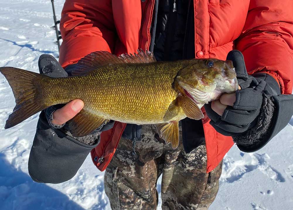 Winter bass fishing